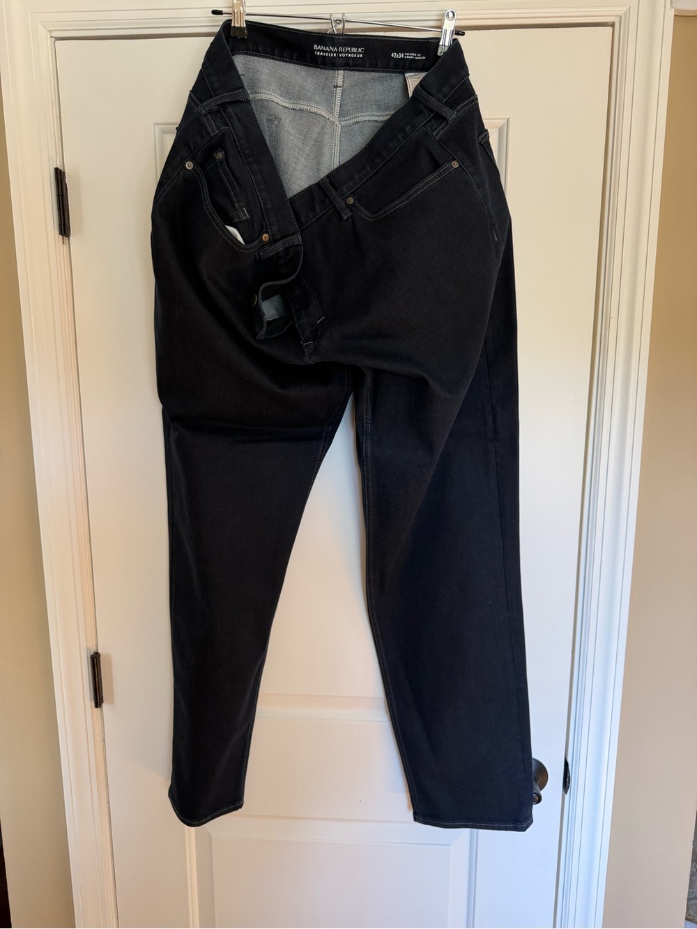 Banana Republic Men's Traveler Voyageur Tapered Jeans - Dark Blue